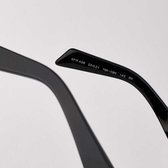 Prada PRA06S Eyeglasses – Black Square Frame  | Model 16K08N - Picture 8 of 9